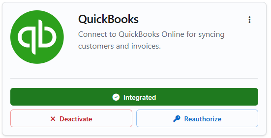 QuickBooks Integration After Authorization