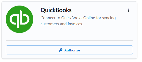 QuickBooks Integration Before Authorization
